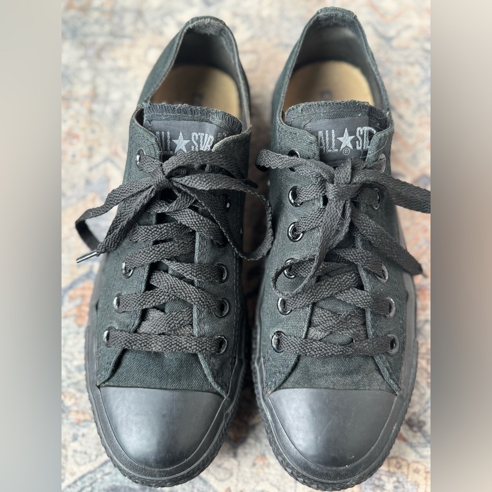 Converse Chuck All Star Triple Black Low-Top Canvas Sneakers Men’s 6